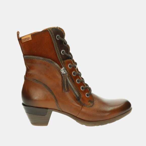 PIKOLINOS Shoes - Pikolinos Rotterdam Zipper Women EU 37 Brown Leather Casual Dress Boots Prairie